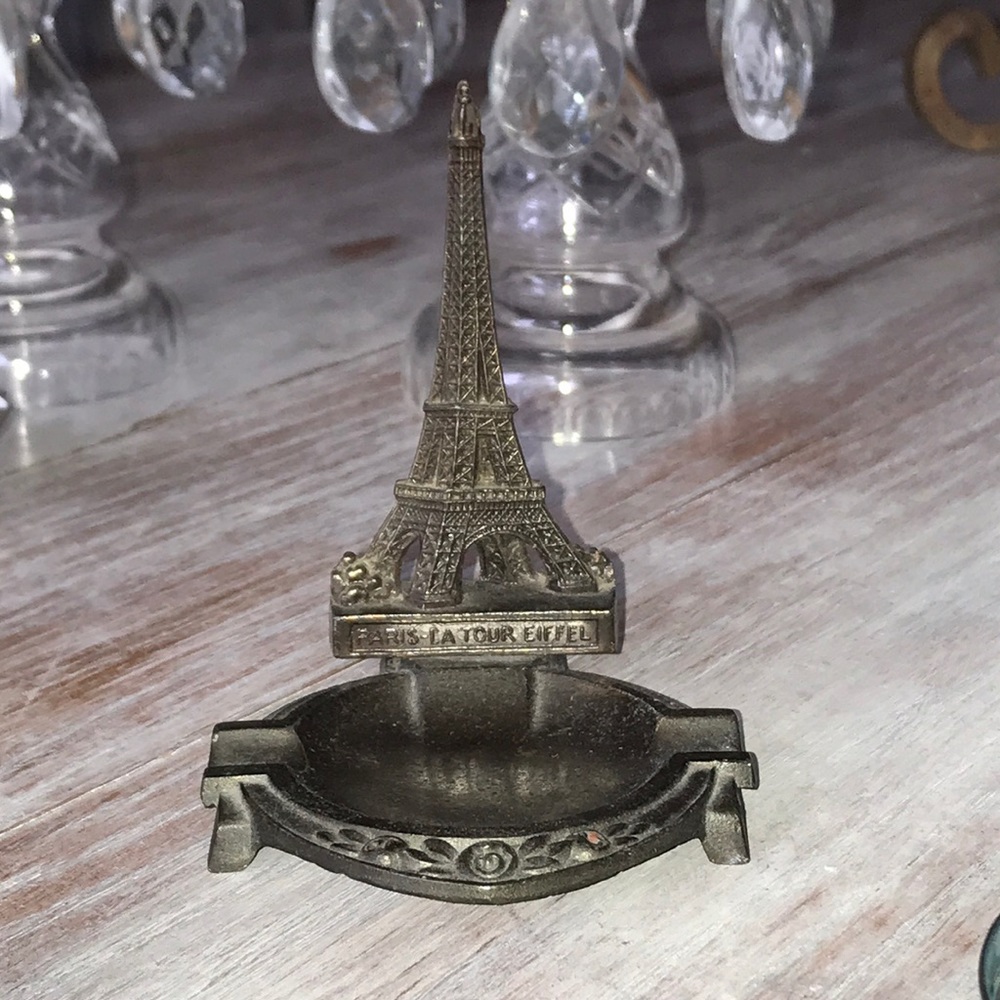 Antique Eiffel Tower souvenir ashtray